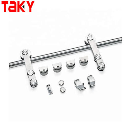 Glas-Duschraum ohne Rahmen Rollende Scheune Schiebetüren-Strecken-Hardware-Kit mit Acryl-Tray