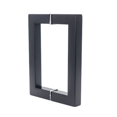 Tür-Fenstergriffe 304 Edelstahl Matte Schwarze Farbe Quadratrohr Glas Türgriffe