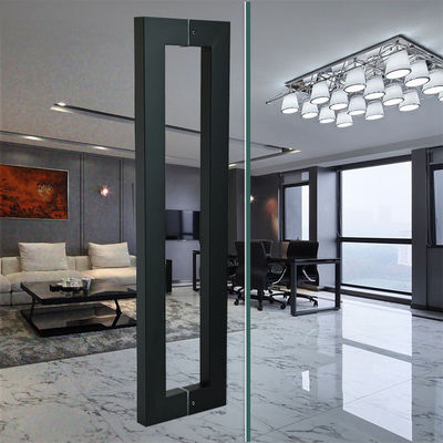 Tür-Fenstergriffe 304 Edelstahl Matte Schwarze Farbe Quadratrohr Glas Türgriffe