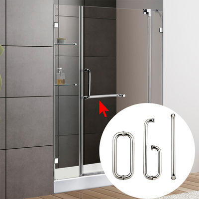 Tür-Fenstergriffe 304 Edelstahl Matte Schwarze Farbe Quadratrohr Glas Türgriffe