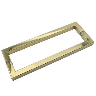 Moderne Edelstahl Dusch Tür Griffe mit Quadrat Gold Farbe Glas Tür Ziehen Griffe