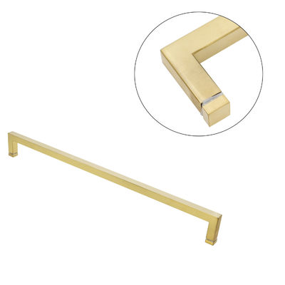 Moderne Edelstahl Dusch Tür Griffe mit Quadrat Gold Farbe Glas Tür Ziehen Griffe