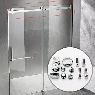 SS304 Quadrat 30*10mm Bar Dusche Schiebetür Rohr Einbau mit Silber Aussehen Stil