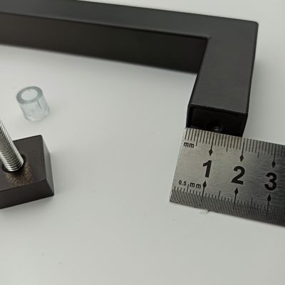 Gutes Design Edelstahl304 Türziehgriff für Badezimmer Glas Türen in Matt Schwarz