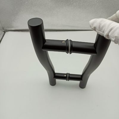 Tür-Fenstergriffe 8 Zoll schwarzes Glas Türgriffe in Chrome-Ausführung 304 Edelstahl
