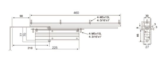 Modernes Hoteldesign 85 kg Feuergeschwindigkeit zwei Einstellgeschwindigkeit Hydraulik versteckte Feder Holz versteckte Türschließer