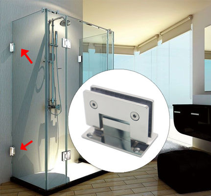 Edelstahlrahmenloses Glasgehängel für 90 Grad Badezimmerdusche im Hotel