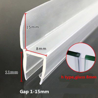 Schiebeglas-Duschtürdichtung mit 180-Grad-transparenten PVC und Langhebefunktion