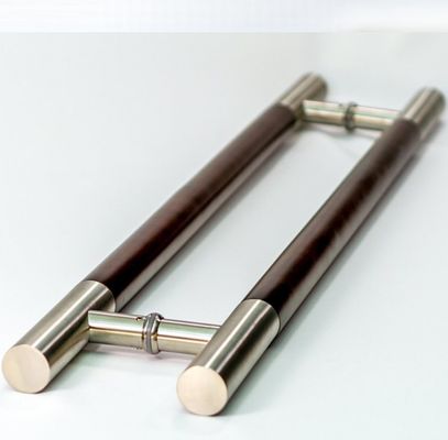 Modernes Design gehärtetes Glas Tür ziehen Griff mit Edelstahl und Schleifbearbeitung