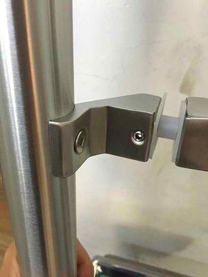 Modernes Design gehärtetes Glas Tür ziehen Griff mit Edelstahl und Schleifbearbeitung