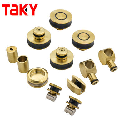 Anti-Brass Rahmenlos Schiebetürsystem für 8-12 mm dicke Safe Glass Polish Finish