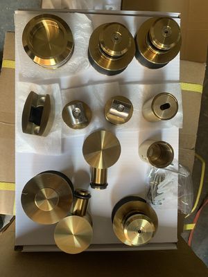 Schiebetürzubehör mit hoher Härte und Langlebigkeit für Einfachglastür in polnischem Gold