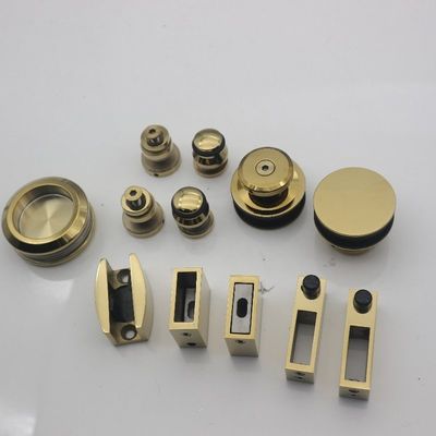 Rahmloses Schiebetürsystem SS304 mit polnischen Goldwalzen und Gestaltungsstil ohne Rahmen