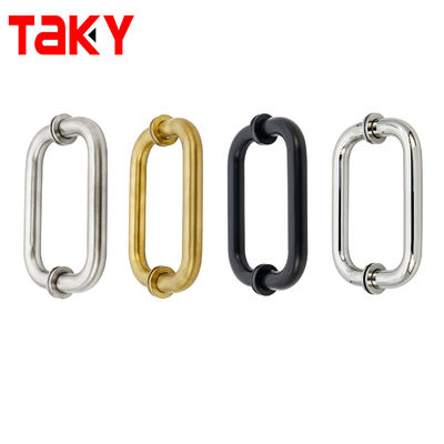 1.0mm Rohrdiecke Edelstahl D-Typ Glas Türziehgriff für Hotel Duschzimmer