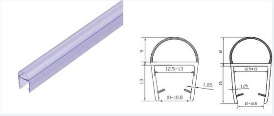 180 Grad H-Typ Polycarbonat Wasserdichtung für 2400MM In Line Panel Dampfdusch Tür