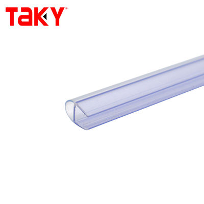 Superklare Farbe 6-12MM Umweltverträglich Co-extrudierte PVC-Duschtürdichtung für Glastüren