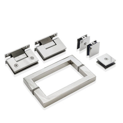 Open Style Hinge Glass Door Square Handle Kit für das gesamte Set Edelstahl Dusche