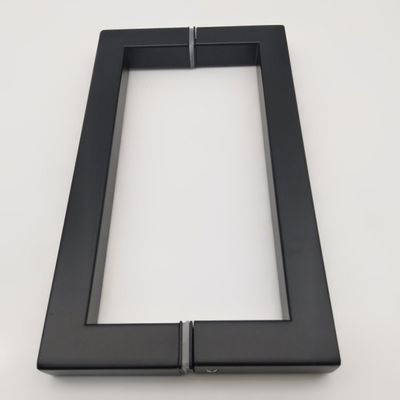 Hotel 8 Zoll Schwarz Matte D-Typ Edelstahl 304 Glas Türgriff für Duschzimmer