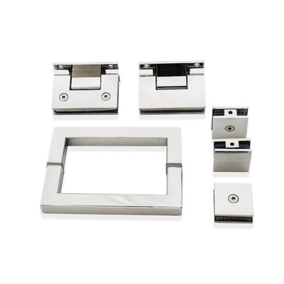 Open Style Hinge Glass Door Square Handle Kit für das gesamte Set Edelstahl Dusche