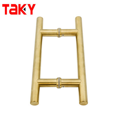 Ein europäischer Stil aus Edelstahl, gehärtetes Glas, Gold, Zuggriff für moderne Türfenster