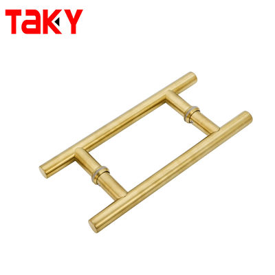 Ein europäischer Stil aus Edelstahl, gehärtetes Glas, Gold, Zuggriff für moderne Türfenster