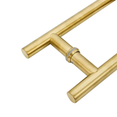 Ein europäischer Stil aus Edelstahl, gehärtetes Glas, Gold, Zuggriff für moderne Türfenster