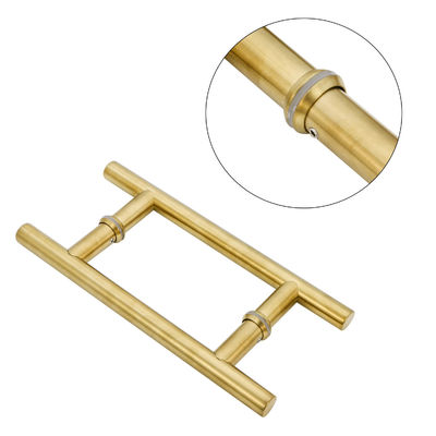 Ein europäischer Stil aus Edelstahl, gehärtetes Glas, Gold, Zuggriff für moderne Türfenster