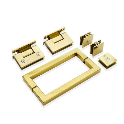 Modernes Design Glasscharnier 90 Grad Edelstahl Dusch-Kit mit Gold-Hardware-Fittings