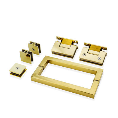 Modernes Design Glasscharnier 90 Grad Edelstahl Dusch-Kit mit Gold-Hardware-Fittings