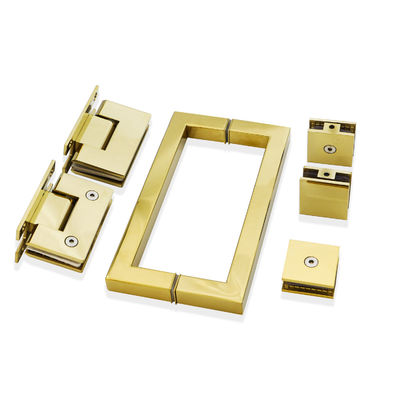 Modernes Design Glasscharnier 90 Grad Edelstahl Dusch-Kit mit Gold-Hardware-Fittings