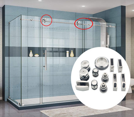 10-12 mm dickes sicheres Glas Doppeltür Schiebetür für Büro Duschzimmerzubehör