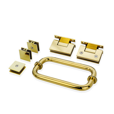 Brushed Nickel Finish Edelstahl Duschscharnier und Glas Klemm Kit für Glas Tür