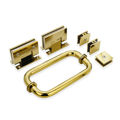 Brushed Nickel Finish Edelstahl Duschscharnier und Glas Klemm Kit für Glas Tür