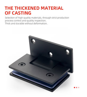 US-amerikanischer Markt 304 Edelstahl Matte Schwarz Rahmenlos Pivot Glas Dusch Türen Scharnier