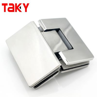 135 Grad Duschschirm Scharnier mit quadratischem Glasdesign und Selbstschließfunktion