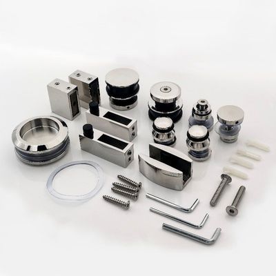 Schaufelglas ohne Rahmen Schiebetür Dusche-Schuppen-Hardware-Kit für Zuhause Hotel Büro Vila Bad
