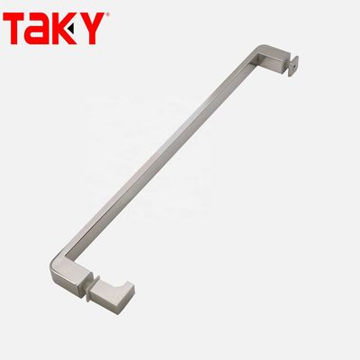 12 mm Glasdicke Edelstahlrechteckige Rohrstange Glastür Gerade einseitiges Zuggriff