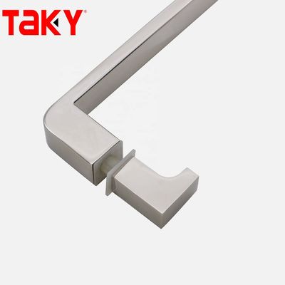 12 mm Glasdicke Edelstahlrechteckige Rohrstange Glastür Gerade einseitiges Zuggriff