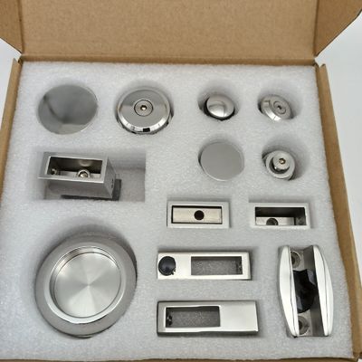 Schlankes und stilvolles Glastür-Hardware-Kit für modernes Badschiebesystem