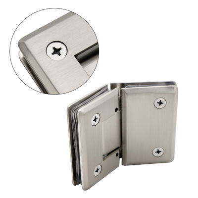 Brushed Nickel Glas Scharnier 135 Grad Öffnungswinkel ideal für Glas Dusche Gehäuse