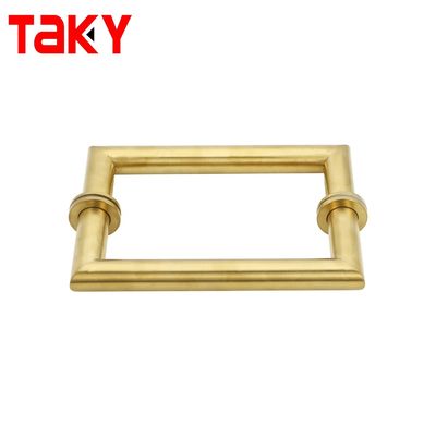 Polnische Veredelung Langer Haupteingangstürgriff mit 203*203mm Rose Gold Pullgriff