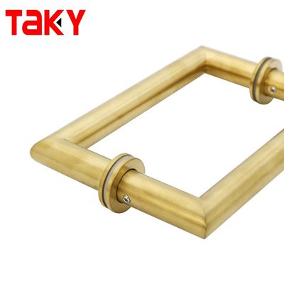 Polnische Veredelung Langer Haupteingangstürgriff mit 203*203mm Rose Gold Pullgriff