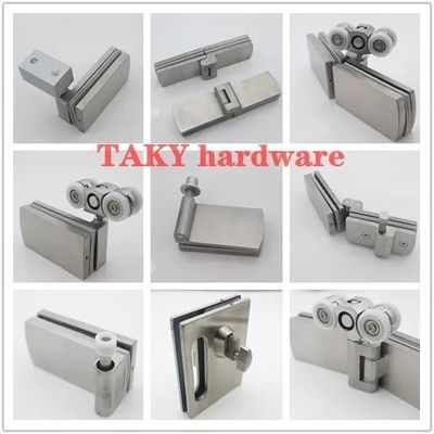 Zinklegierte Glas-Hardware Schiebe-Faltbare Rahmenlose Verglasungssysteme Innere Zweifel Tür