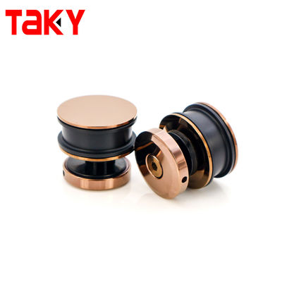 Einfachglas Duschtür Edelstahl 304 Schiebetüren-Hardware-Kit in Gold-Ausführung