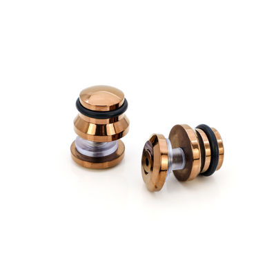 Einfachglas Duschtür Edelstahl 304 Schiebetüren-Hardware-Kit in Gold-Ausführung