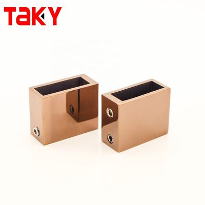 Einfachglas Duschtür Edelstahl 304 Schiebetüren-Hardware-Kit in Gold-Ausführung