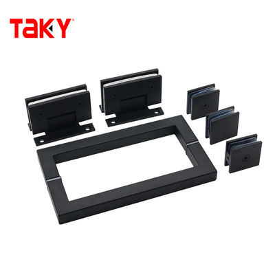 Glas Tür Ziehgriff Set für Tür mit Tür Fenstergriffen und Quadrat Glas Klammern