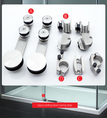 Keramische Schachtel Rundspur Dusche Glasschiebetür Hardware für Rahmenlosen Gehäuse