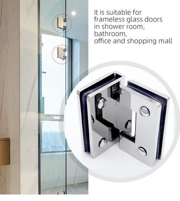 Stylische moderne Glastür Hardware für Glas zu Glas Duschtür Drehscharniere