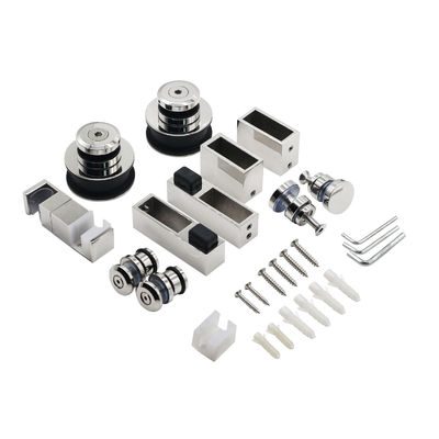 Ruder aus Edelstahl ohne Rahmen Hängende Räder Schienenbahn Gleitbahn Scheune Dusche Glas Tür Hardware-Kits
